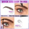Waterproof Eyebrow Pencil 2in1 Liquid Gel Pen Long Lasting Cream Makeup Kit Four Claw Double End Natural Eyebrow Pencil