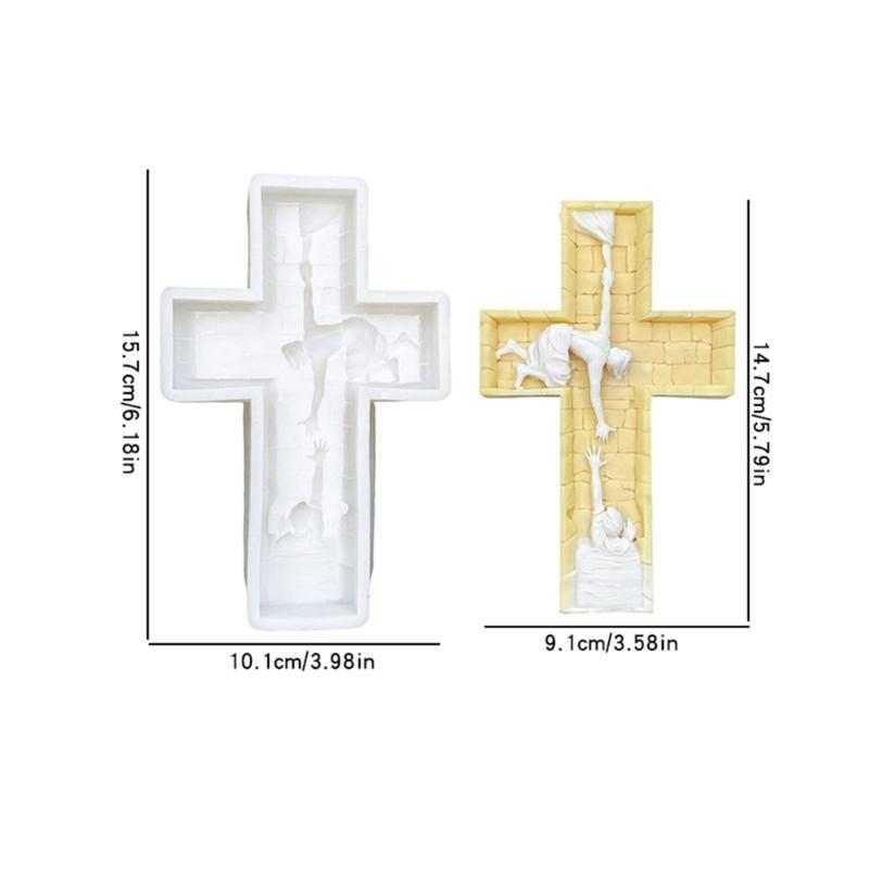 Crossed Shape Silicone Mold Easy Demold Holiday Candle Silicone Mould For Resin Casting Making Candle Soap Chocolate