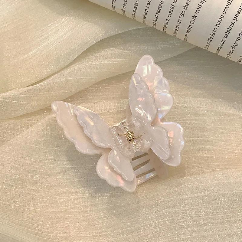 Fairy Butterfly Hair Claw French Retro Acetate Crab Hair Clip Sweet Princess Shark Clip For Women Girl Hairpin Hair Accessories