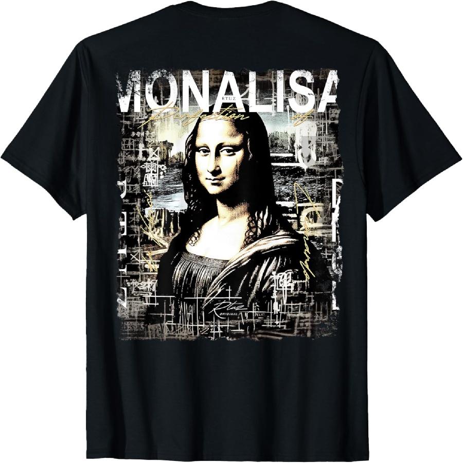 Abstract graffiti art Leonardo da Vinci art Mona Lisa T-Shirt(13) XXXXXL
