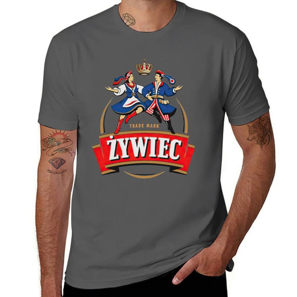 Vintage Zywiec Beer T-Shirt Plus Size Clothes Quick Drying Essential T Shirt Korean Fashion Mens Graphic T-shirts Hip Hop