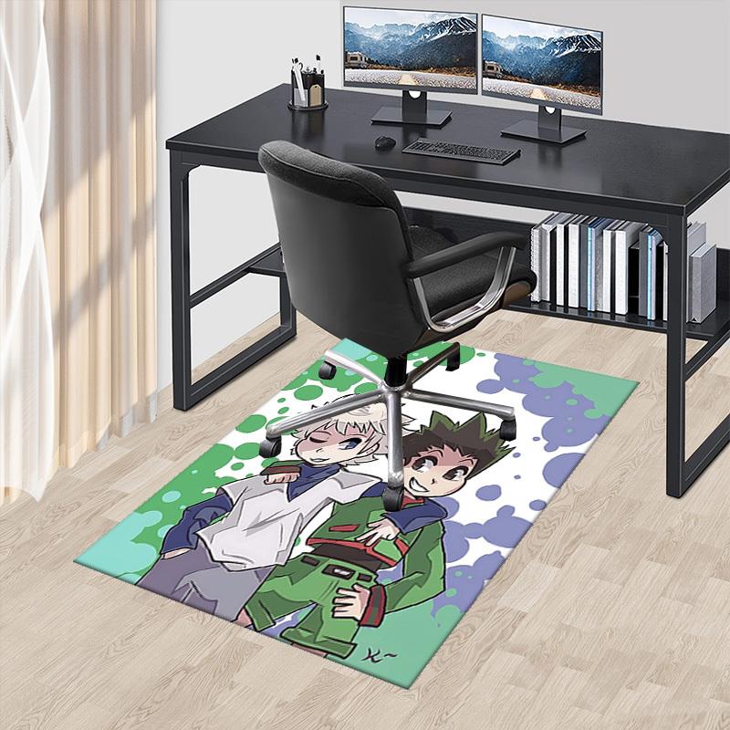 

1pc Hunter x Hunter Killua and Gon Chair Mat - Anime Cartoon Design Office Chair Mat, Non-Slip Carpet for Home Decor, Suitable for All Seasons.U030 60cm by 90cm