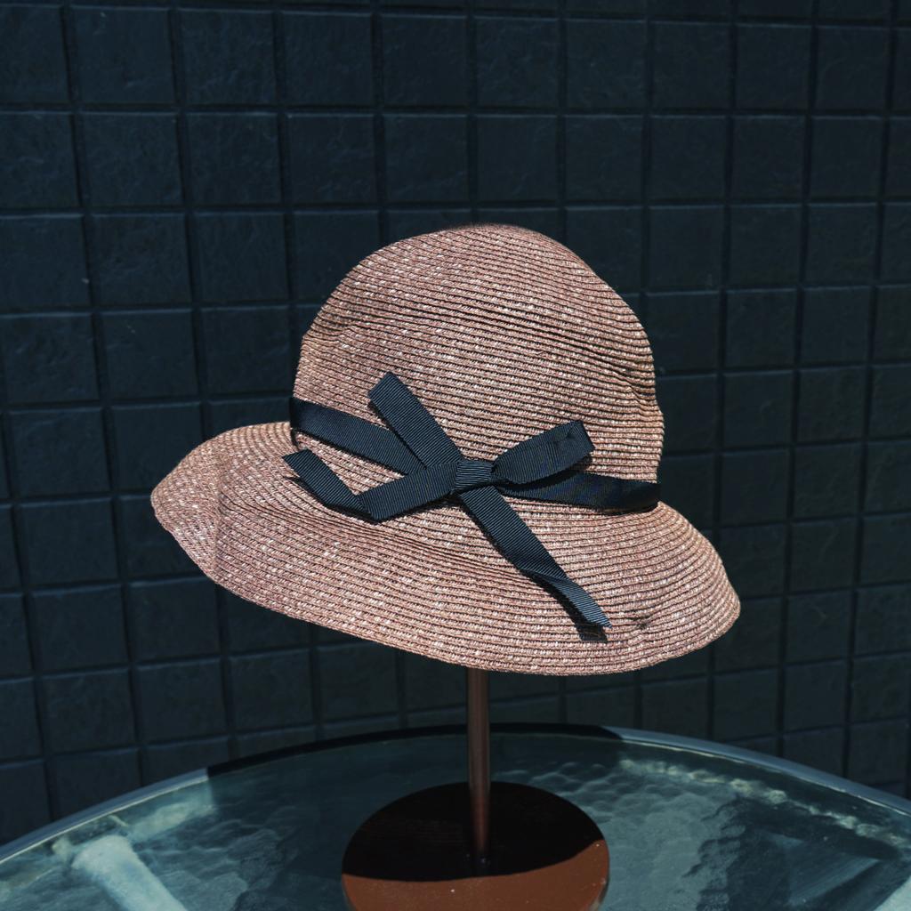 Japanese Pleated Straw Hat Women'S Summer Shading Sun Protection Beach Casual Hat Box Hat Irregular Sun Hat