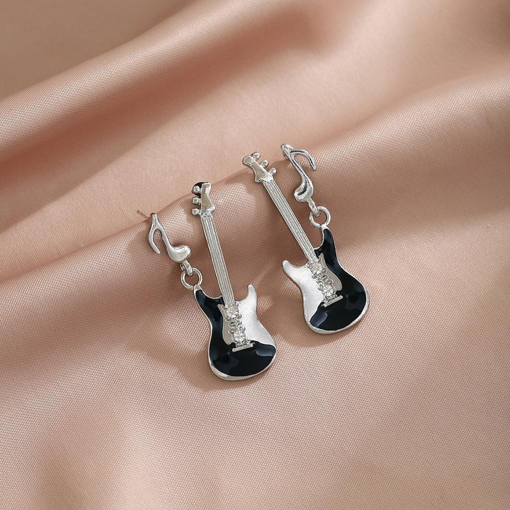 Ruggedly Chic Lightning Guitar Earrings – Cool Punk Rock Jewelry for who Love Music