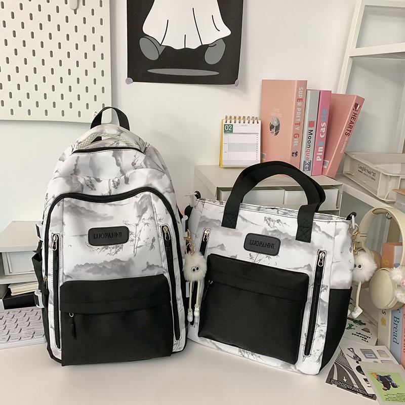 School Bag Casual Backpack Shoulder Bag Large Capacity Student Backpack Crossbody Bag Fashion Computer Bag Campus Handbag School Bag