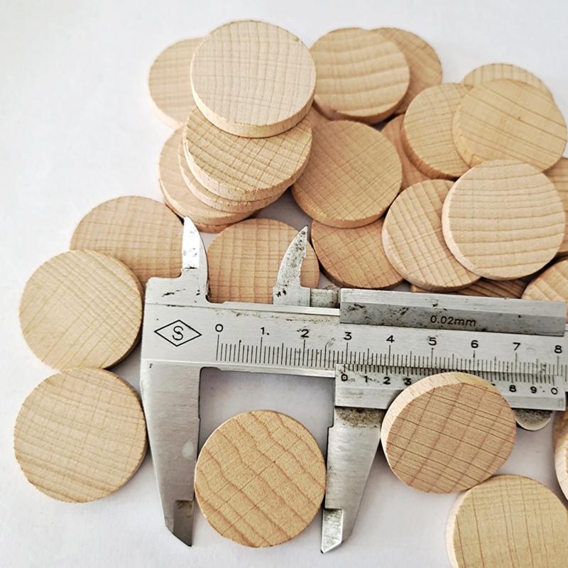 Unfinished Wooden Discs for Handmade Art Crafts Cutouts Ornaments Wedding Decors