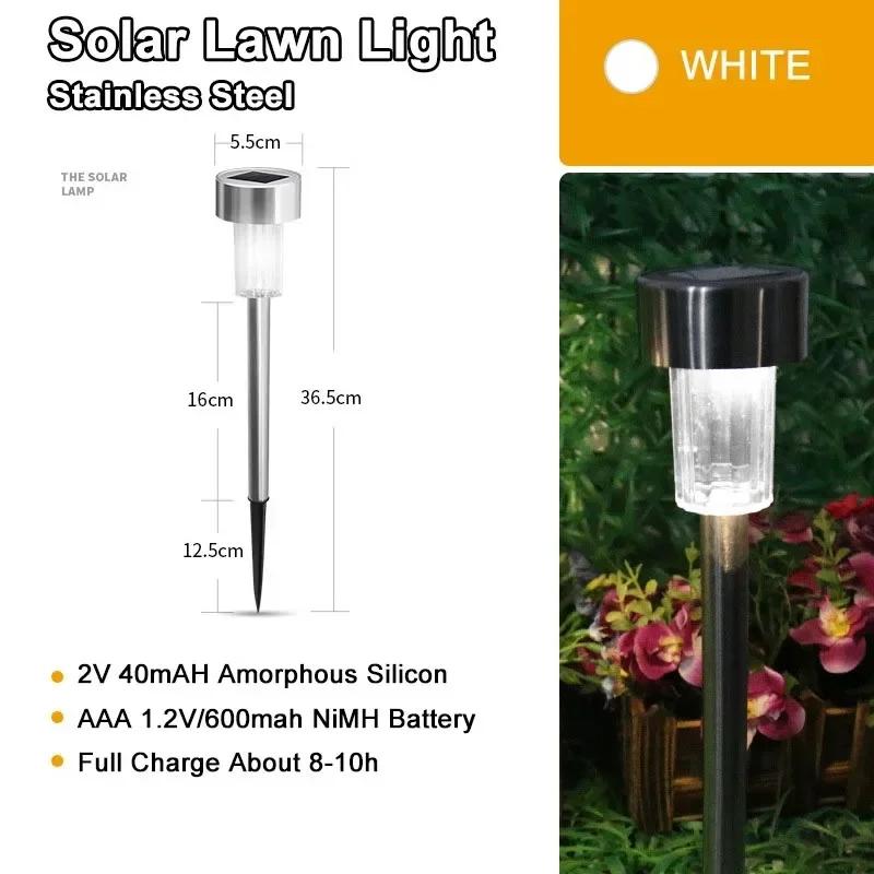 Solární venkovní osvětlení Nové zahradní lampy Vodotěsná Krajinná cesta na dvorek Zahrada Trávník Terasa Dekorativní LED osvětlení