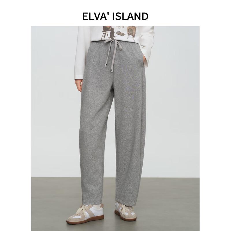 Elva' Island Women's Tie-Waist Wide-Leg Trousers