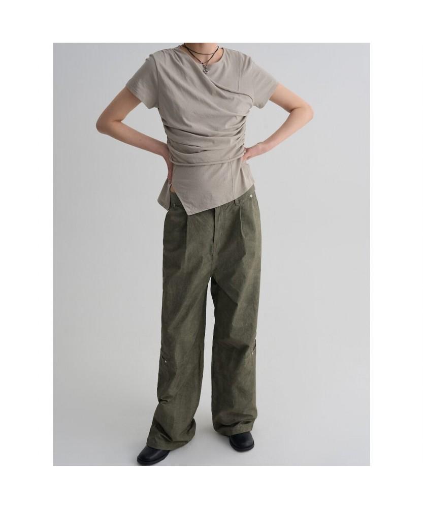 8SECONDS Pigment Pocket Wide Pants Khaki