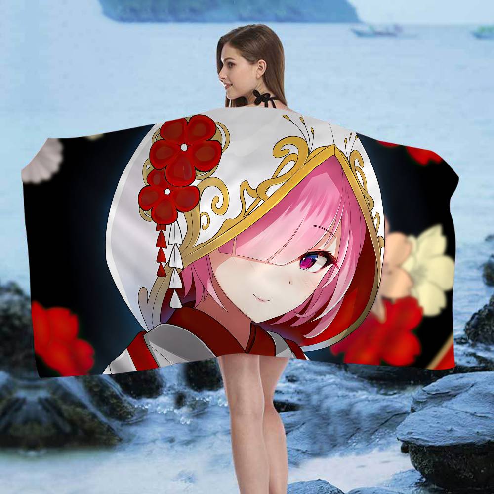 

Classic Ram And Rem Re0 Starting Life In Another World Microfiber Blanket Quick Drying Beach Towels Oversized Printing W30*H60(CM)