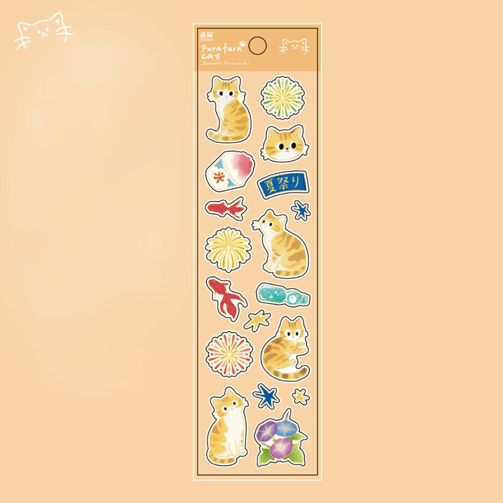 Hot Stamping Stickers, Meow Language, Cute and Interesting Cat Patterns, Handmade Tent, Photo Frame, DIY Decoration Collage