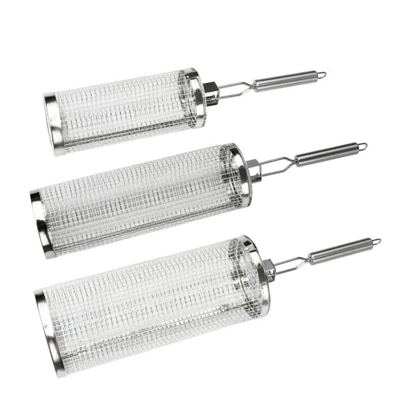 Handun Rolling 304 Stainless Steel BBQ Grill Basket Set