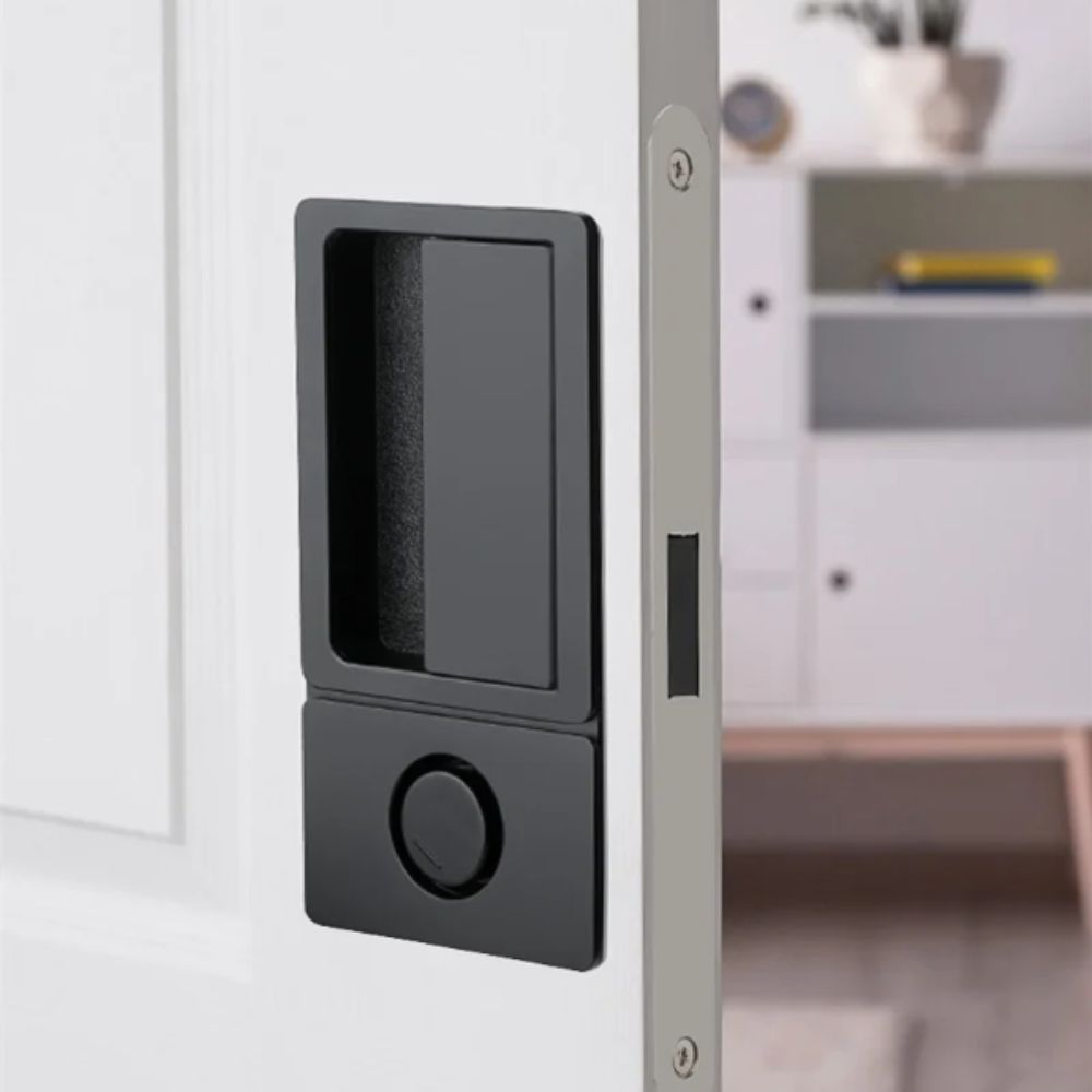 Design Senza Maniglia Serratura Magnetica per Porte Finitura Nera Maniglia a Incasso Porte Interne