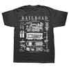Railroad Railway Steam Train Vintage Patent T Shirts Streetwear Short Sleeve Birthday Gifts Summer Style T-shirt Mens Clothing