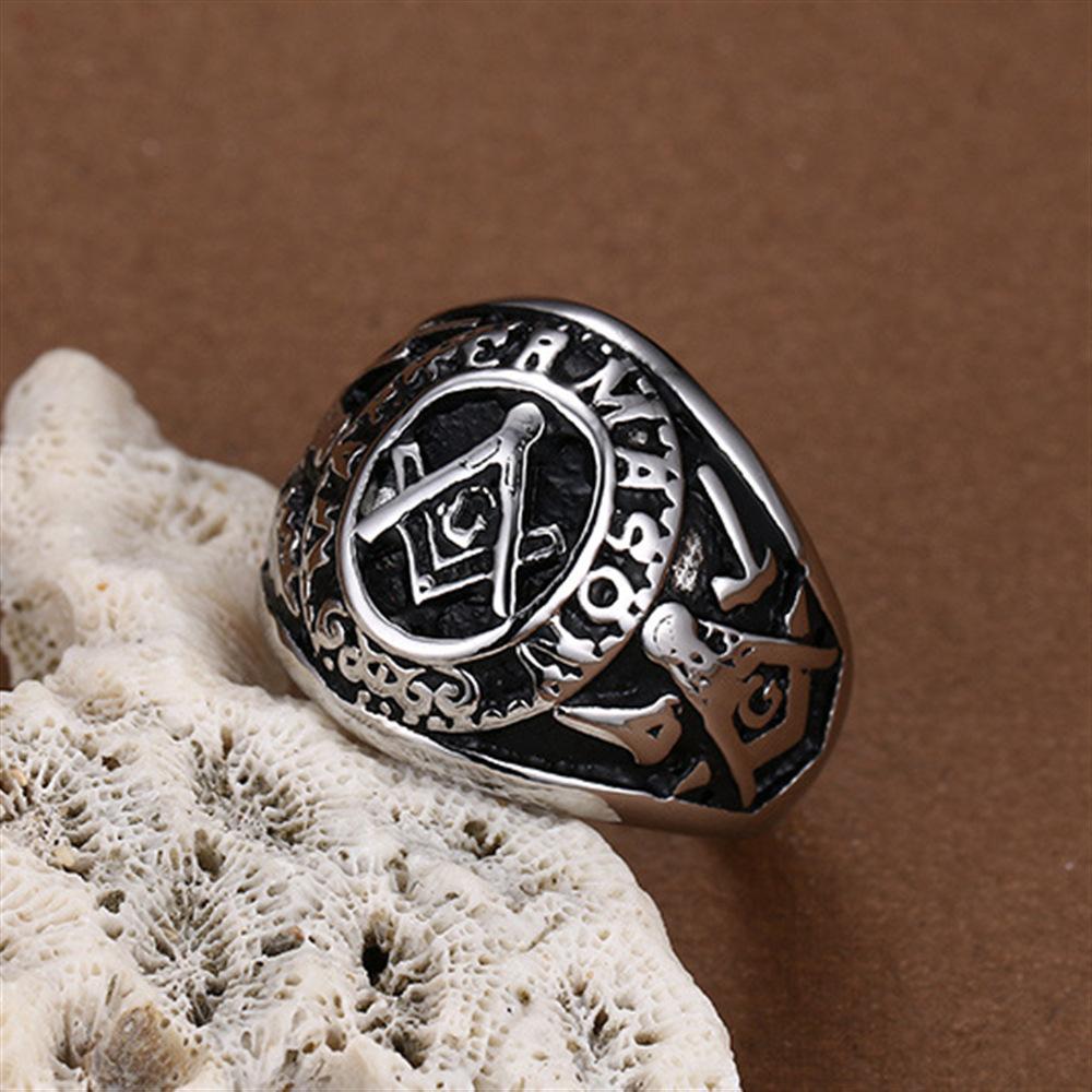 Европейские и американские кольца Ретро Позолоченные и черненые Мужские кольца 6