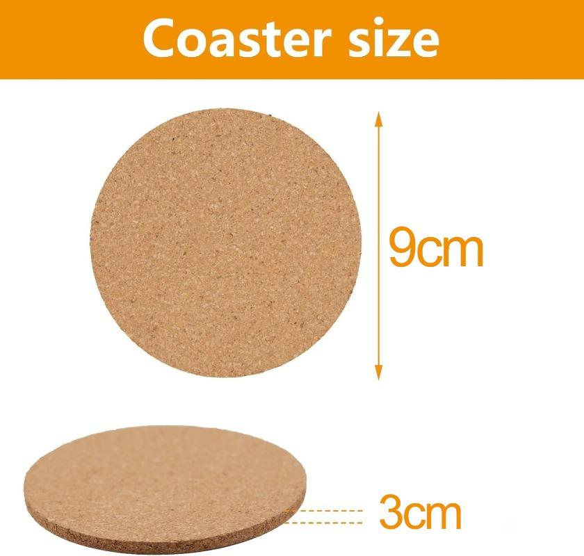 50/1PCS Natural Wooden Cup Mat Heat Insulation Pads Non-Slip Cork Coaster Tea Coffee Mug Drinks Holder DIY Table Decor Tableware