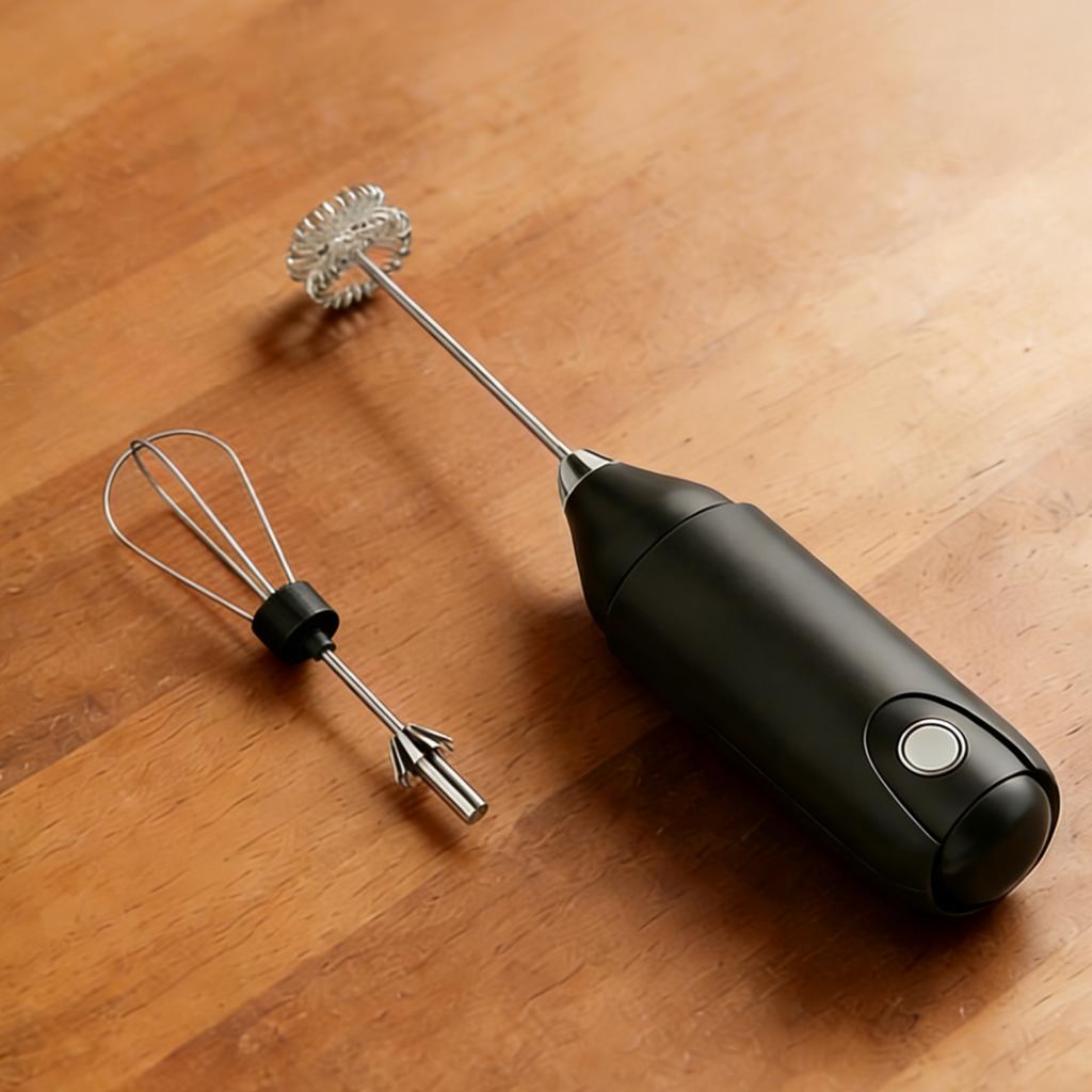 1/2sets Handheld Electric Mixer with Egg Beater Set Portable Milk Foam Maker for Travel Coffee Baking Food Whisk Kitchen Tool