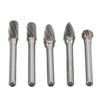 5 stk 6x10mm Dobbelkutt Wolframkarbid Roterende Filer Sett for Maskineri Luftfart Bil Skip