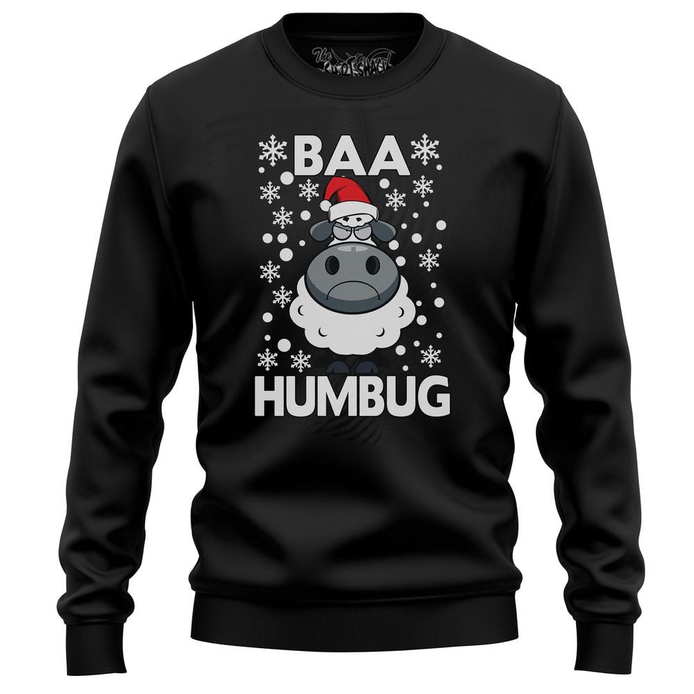 

Baa Humbug Xmas Sweatshirt - Funny and Festive! Hilarious Design, 100% Cotton, Uni S