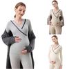 Cozy Warm Nursing Pajamas Outfit For Pregnant Women Breastfeeding Friendly Winter Sleepwear Maternity Clothes