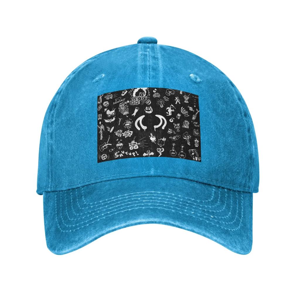 Yungblud Drawings Tattoo Sheet Denim Fabric Cap Casual Baseball Caps Adjustable Hat Summer Unisex Baseball Hats