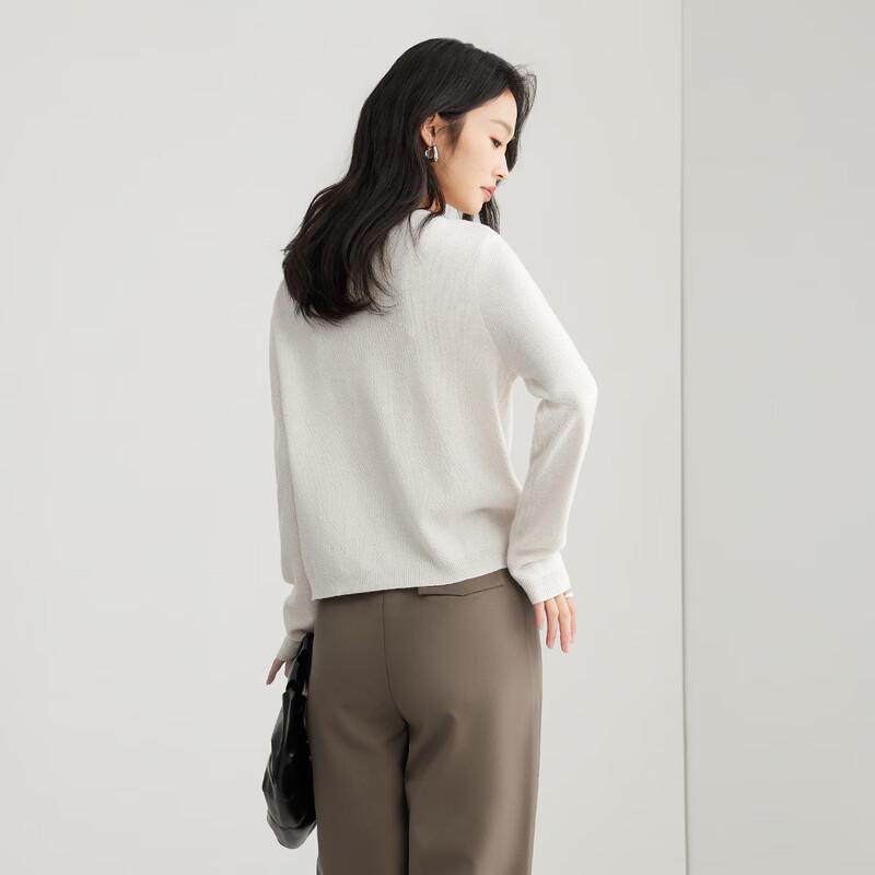 Elva' Island Women's Minimalist Slim-fit Knitted Cardigan