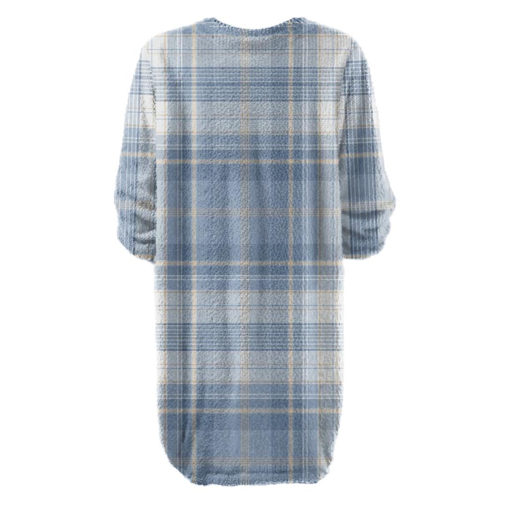 Dámské ležérní plyšové šaty s kulatým výstřihem a dlouhým rukávem