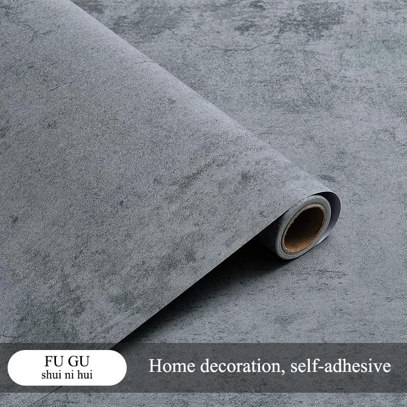 

59cm Wide PVC Self Adhesive Cement Wallpaper Sticker Waterproof for Home Store Decoration Furniture Renovation Wall Stickers 1mx59cm (0.59 m2)