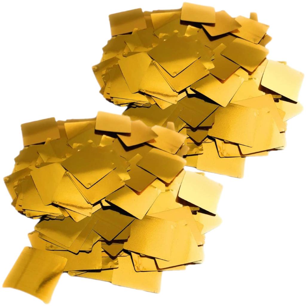 Sugarello Sparkly Gold Paper Award 2cm Square Confetti, Shower, Wedding, Party, Event, Ceremony, Confetti, Wedding, Christmas, Celebration, Luxurious,