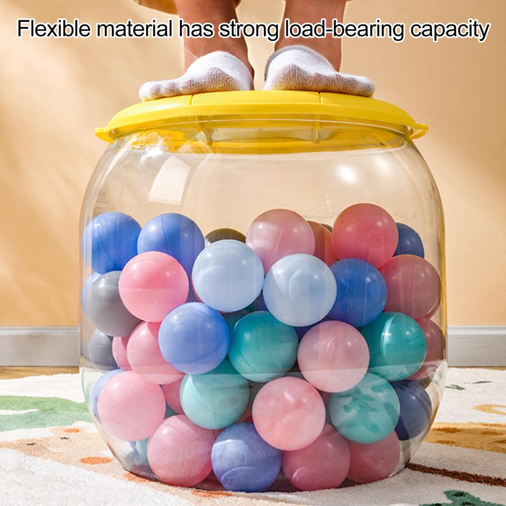 Storage Box Stuffed Animal Organizer Large Capacity Transparent Design Dustproof Stuffed Animal Doll Display Bucket with Lid