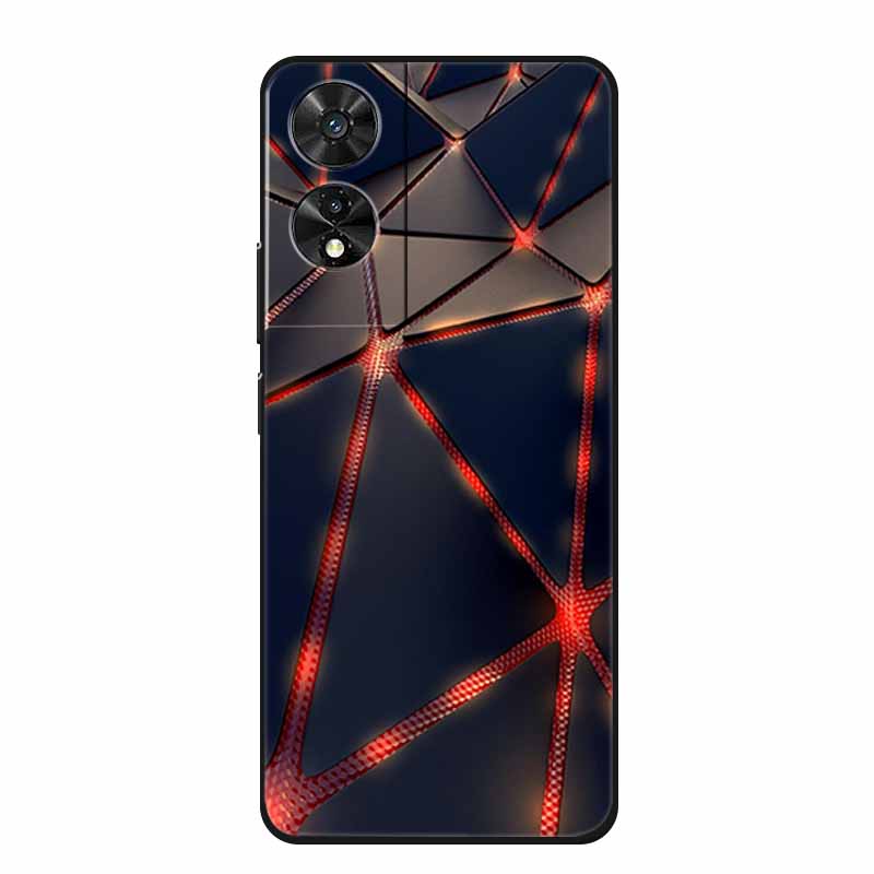 

Phone Case For TCL 505 Soft Back Cover Black Silicone TPU Shield Funda for TCL 505 6.75 Geometric Shell Coque Bumper Cool Cases TCL 505