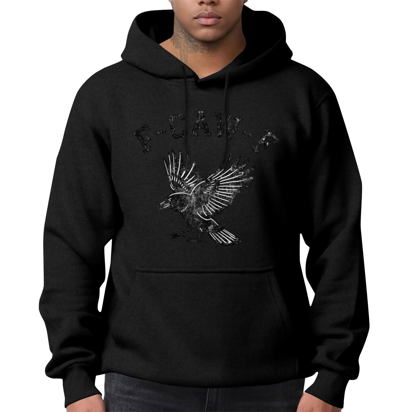 Men s Fashion Casual Long Sleeve Color Hooded Sweatshirt Tops L