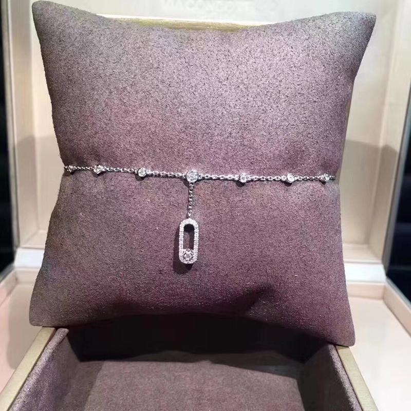 Musla Pure 925 Sterling Silver Jewelry For Women Beach Anklet Slide Stone Drop Pendant Anklet Move Stone Design Summer Anklets
