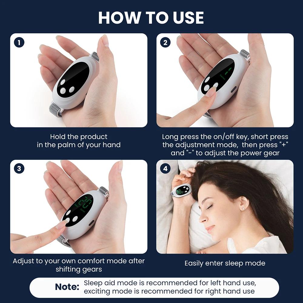 Intelligentes Handheld-Schlafmassagegerät - Tiefschlafhilfe, Gerät zur Linderung von Schlaflosigkeit und zur Stressreduzierung