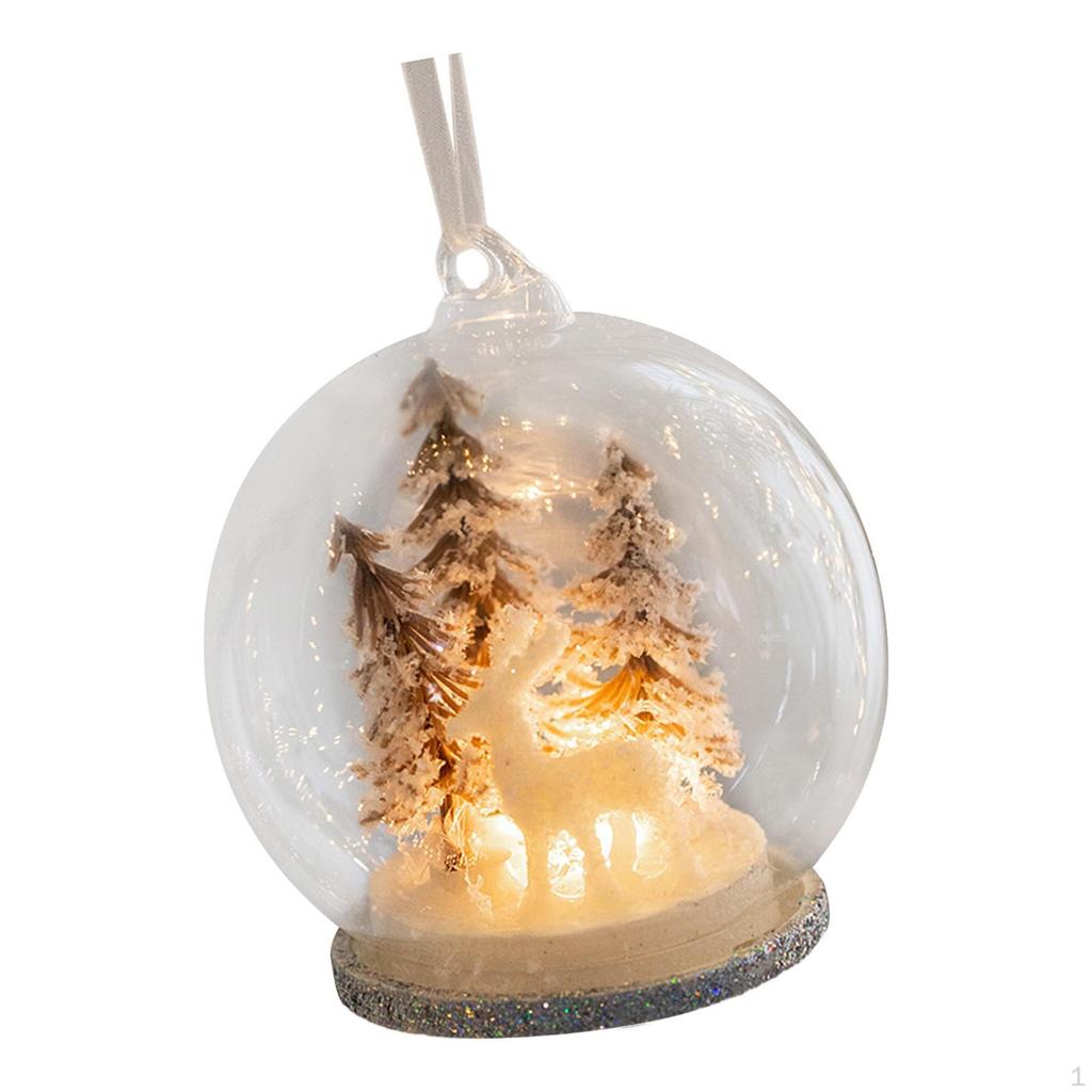 LED Christmas Balls Hanging Ornaments Glowing Glass Ball for Theme Party Holiday Wedding Decoration