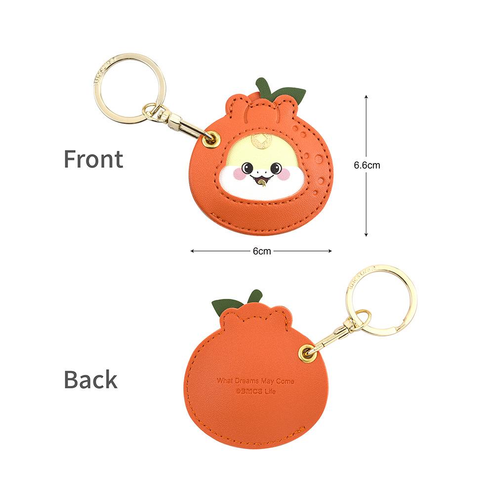 Bamen Bug Club Cartoon Access Control Card Leather Case Keychain Creative Cute Girl Key Pendant Bag Hanging Personalized Gifts