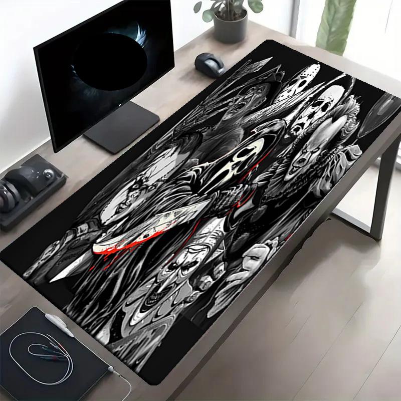 Horrorfilm Druck Mauspads, Anti-Rutsch Schreibtisch Tastaturmatte, für PC Laptop Gaming Arbeiten Tägliche Nutzung, Coole Festival Überraschungsgeschenk