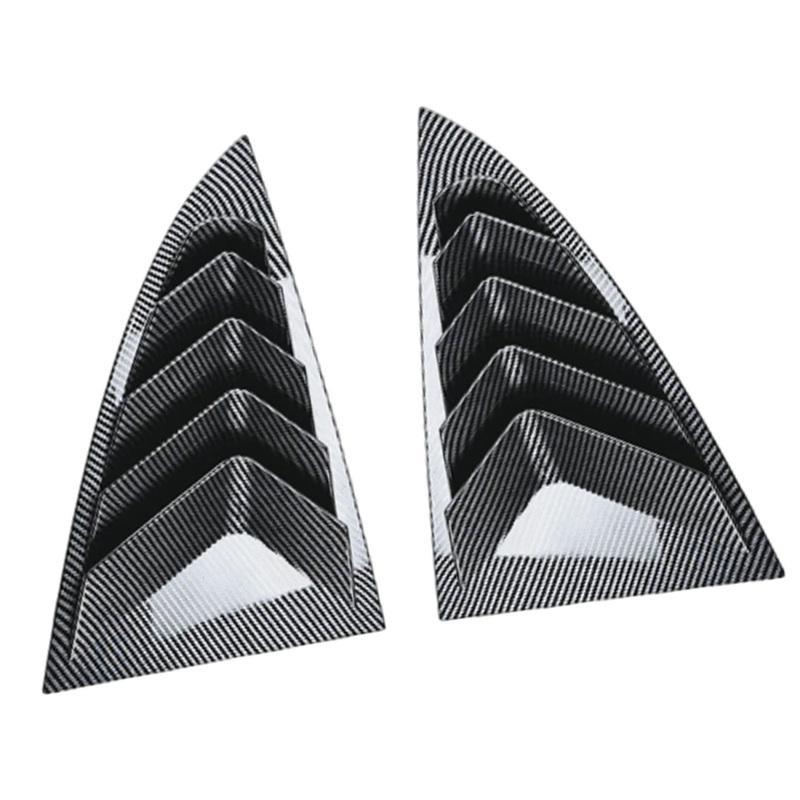 2pcs Rear Car Window Shutter Cover for Tesla Model 3 2024-2025 Louver Side Vent Trim Triangle Accessorie
