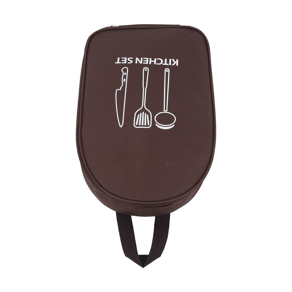 Camping Utensil Bag Canvas Cookware Knife Storage Bag Portable Tools Travel Bag for Outdoor BBQ