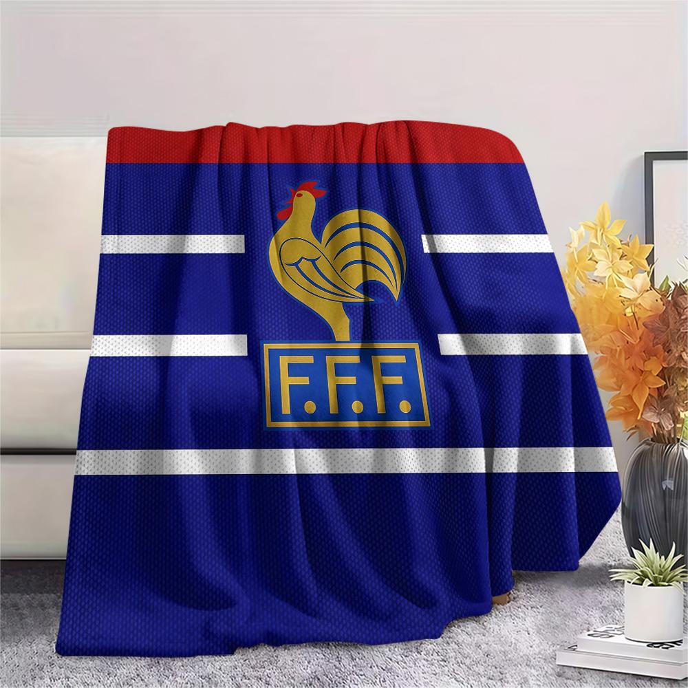 France National Football Team Flannel Blanket, High Quality Comfortable for All Seasons, Home Decor, Warmth and Comfort