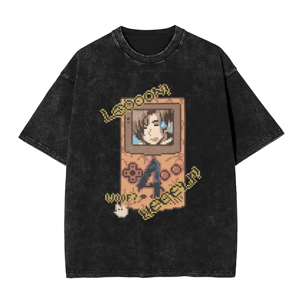Vintage Game Tee Where Is Everyone Going Letter Pattern Printed Washed Men Oversized Loose Round Neck Short Sleeved