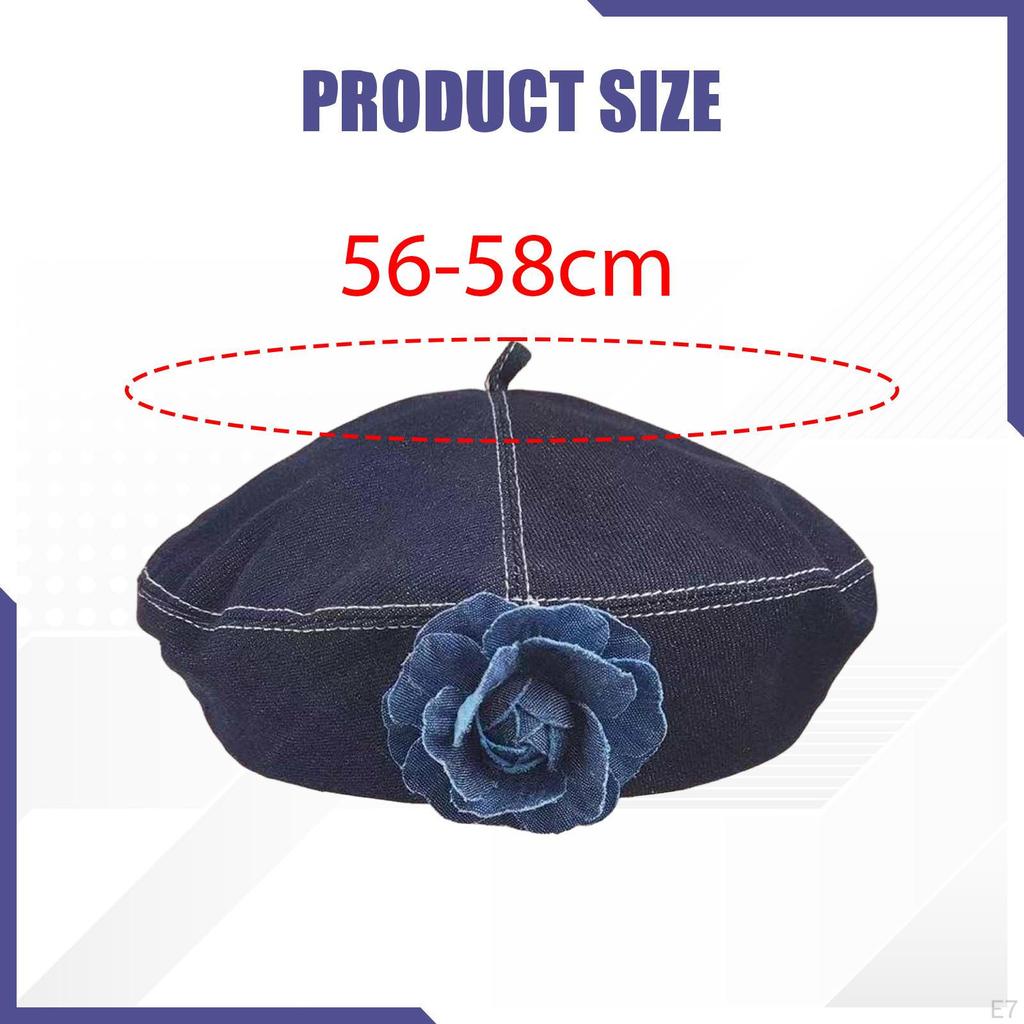 Hat Women Denim Cap Painter Beanie Headwear Comfortable Adjustable Drawstring Artistic