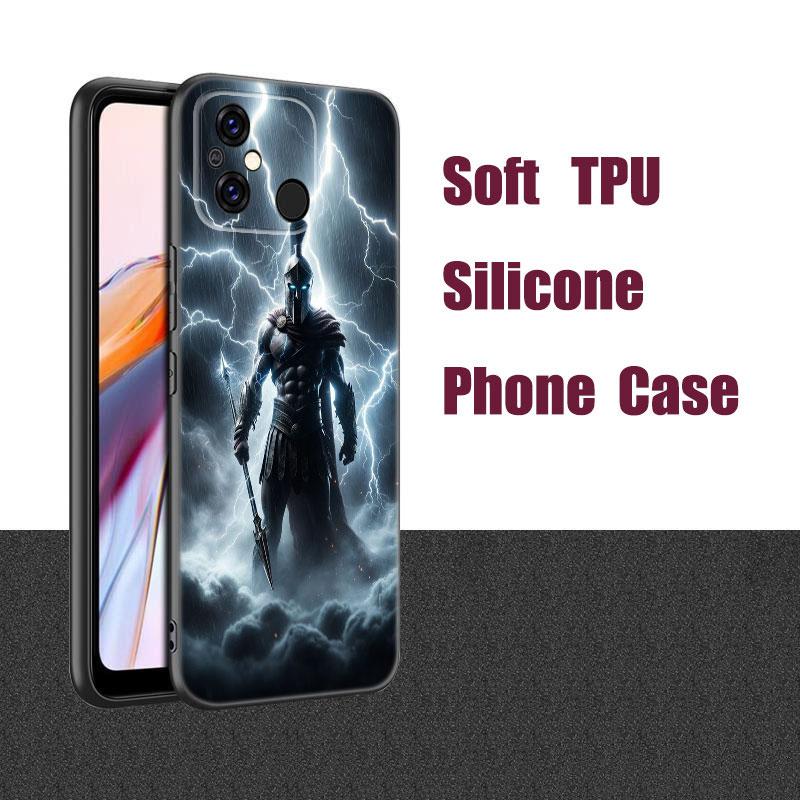 

Спартанский черный силиконовый чехол для телефона Xiaomi Redmi 7A 8A 9A 10A 11A 9C 10C 12C 13C 11 Prime A1 A2 Plus 12 4G Note 9T 12R Redmi 7A