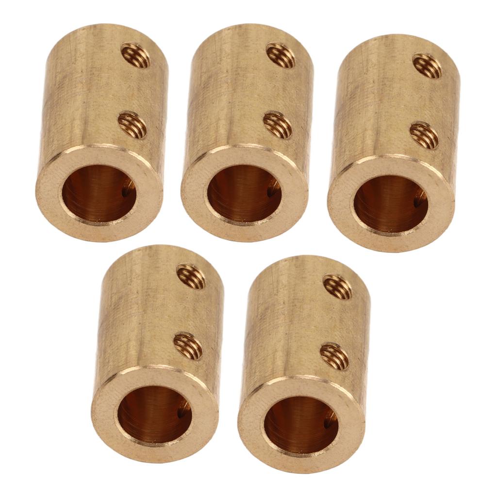 5 Pcs Shaft Coupling 22mm Length 14mm OD 5 To 8mm ID Bore Rigid Coupler Brass Motor Shaft Connector