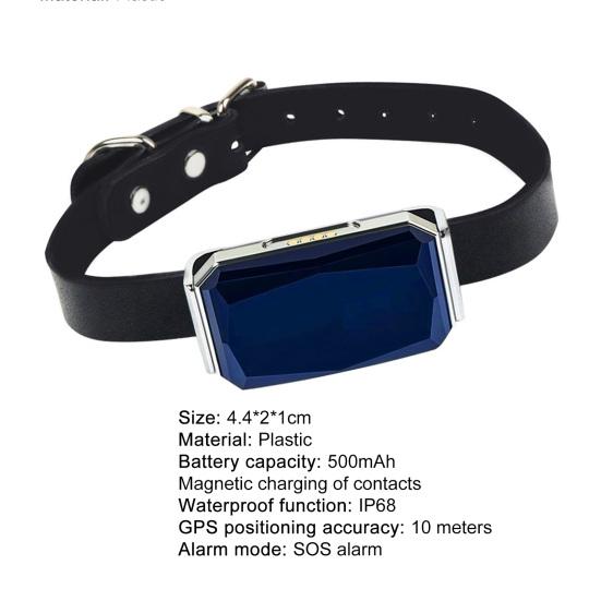 Pet Tracker Adjustable Virtual Fence IP68 Waterproof Location History Live Tracking Precise Position Plastic