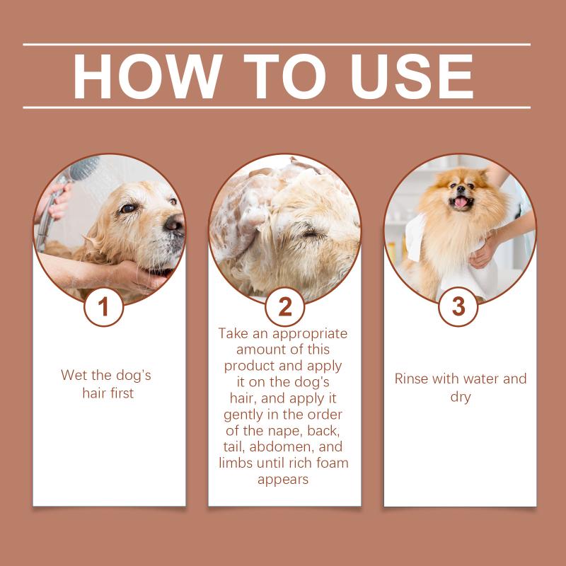 Yegbong Vitamin Dog Shampoo Gentle Cleansing Soft Smooth Fur Nourishing Pet Dog Hair Care Shampoo