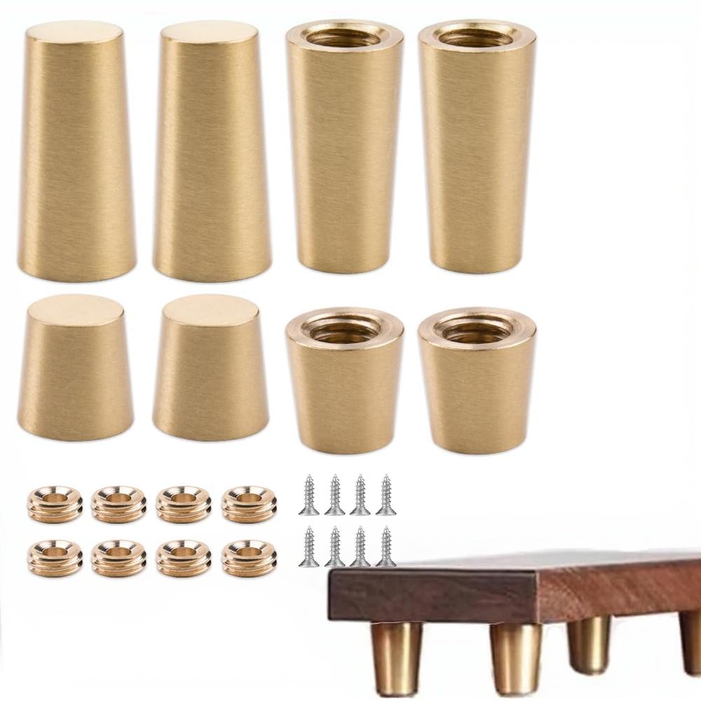Brass Feet for Wooden Serving Trays Cutting Boards Jewelry Boxes and Bathroom Trays with 4x30mm and 4x15mm Options