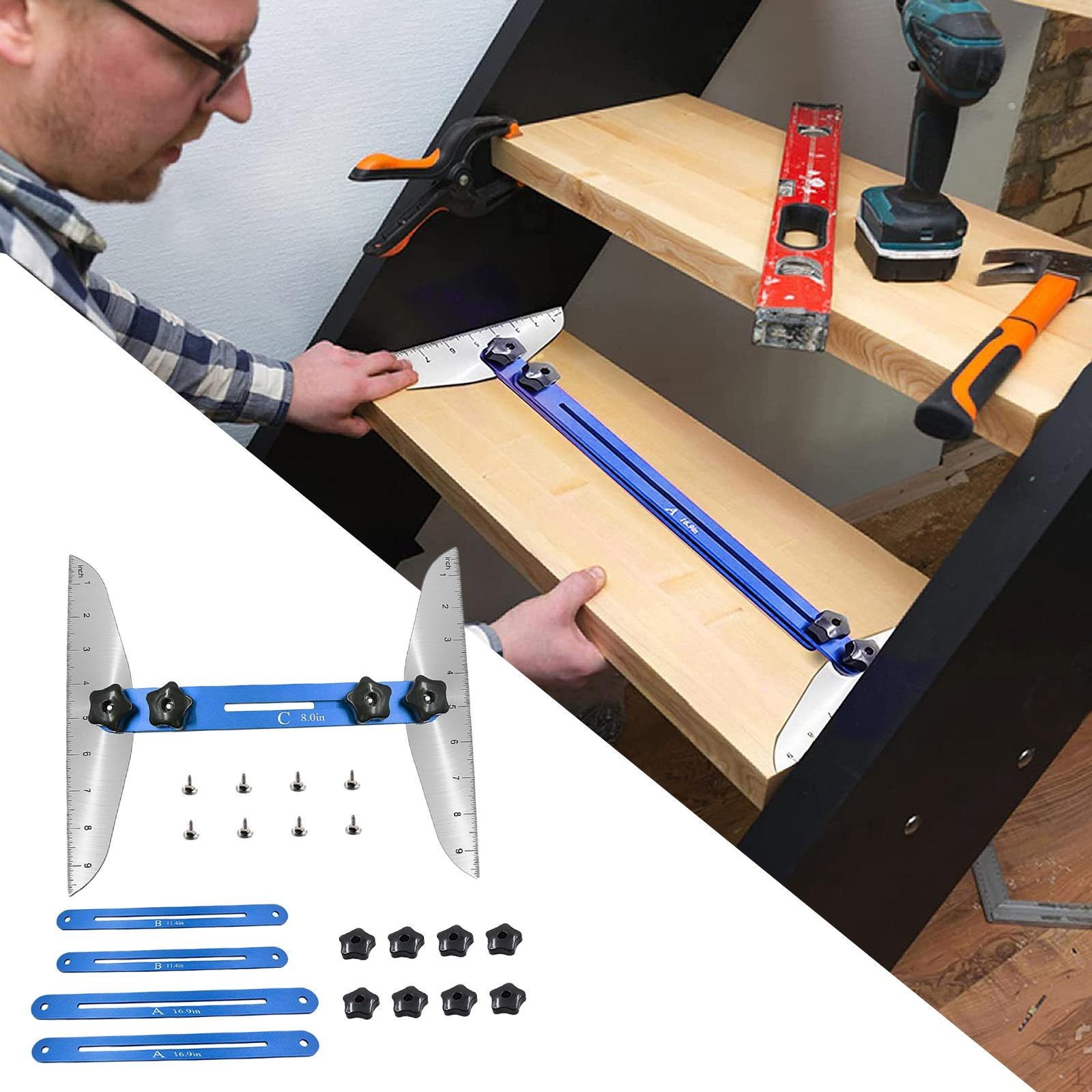 

Регулируемый шаблон для ступеней, измерительный кондуктор, линейка из алюминиевого сплава Blue