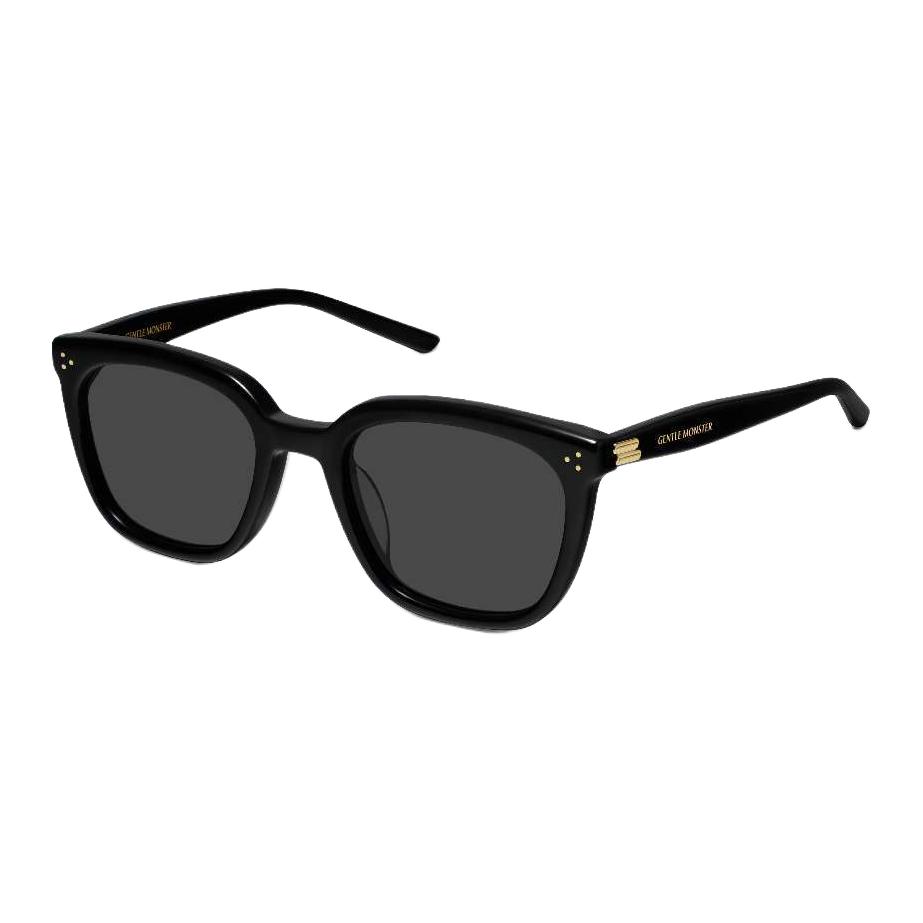 Gentle Monster Metal Decor Square Sunglasses Unisex sunglasses Black BLOOMO-01 54,Black