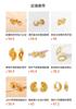 Hong Kong Style Non-standard Twisted Circle Earrings Women, Retro Light Luxury Copper Plated Real Gold Personalized Striped Earrings High Sense